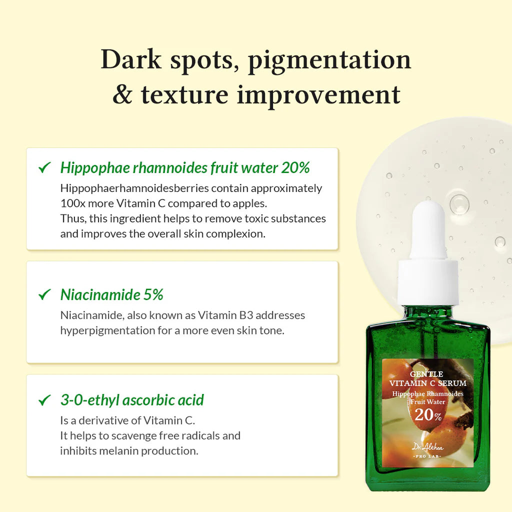 Ser Iluminator Blând cu Vitamina C și Apă de Cătină