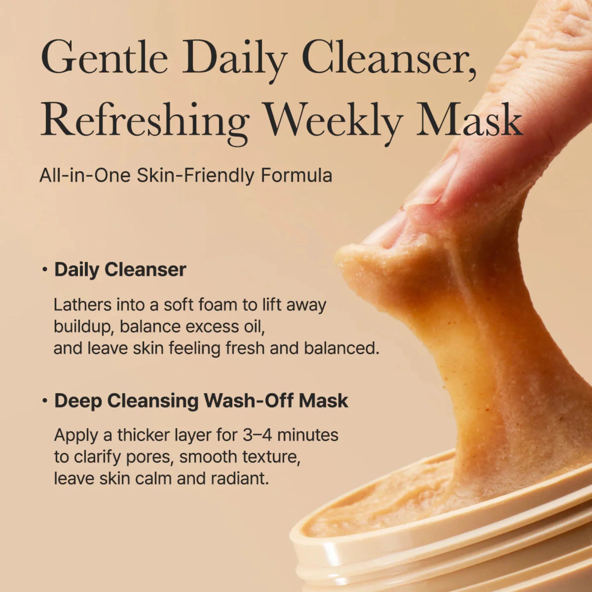 Calendula Rice Mochi Cleanser - Gel de Curățare Calmantă cu Calendulă și Orez Tip Mochi