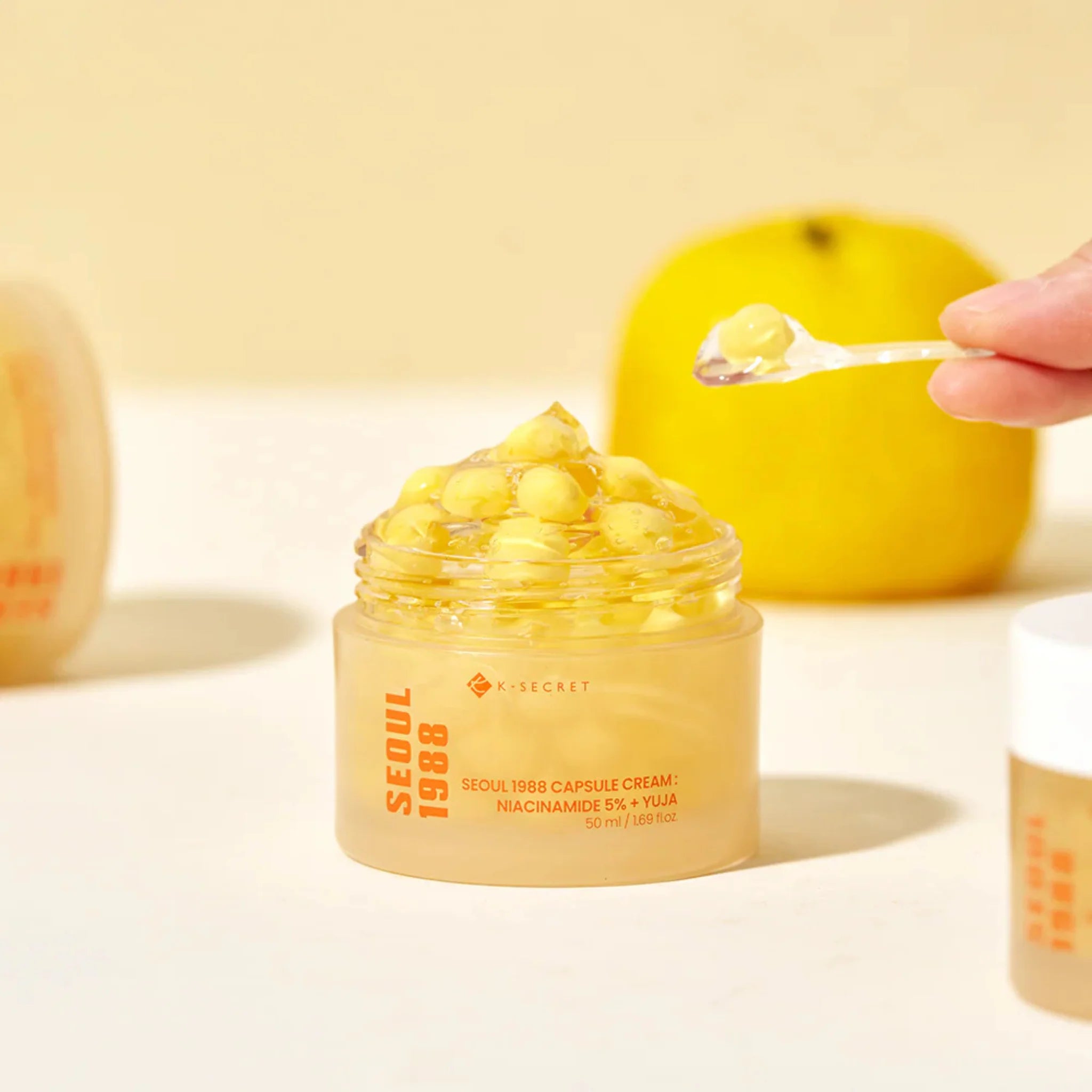 Capsule Cream : Niacinamide 5% + Yuja - Cremă cu Capsule Iluminatoare cu Niacinamidă 5% și Yuja