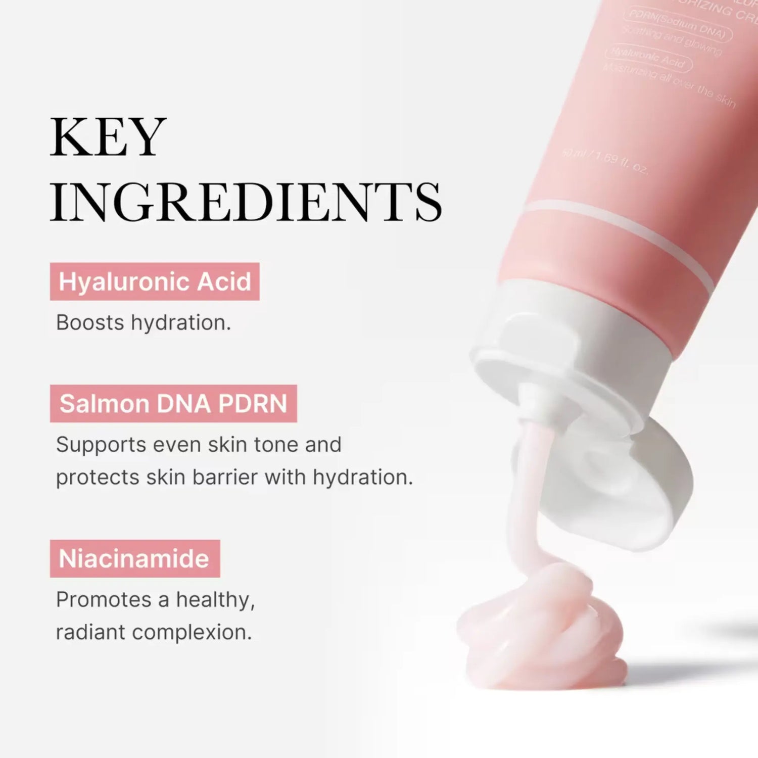 PDRN Pink Hyaluronic Moisturizing Cream - Cremă Hidratantă cu PDRN din Somon și Acid Hialuronic