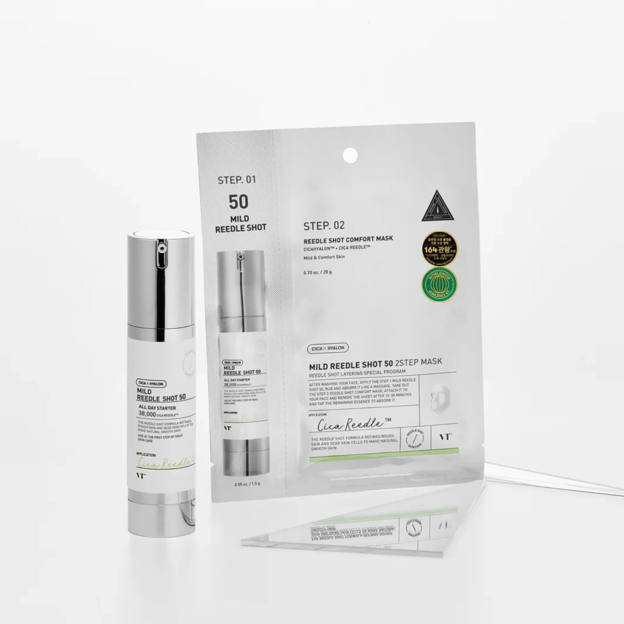 Mild Reedle Shot 50 2-Step Mask - Mască 2-în-1 pentru Textură și Luminozitate cu Reedle Shot 50