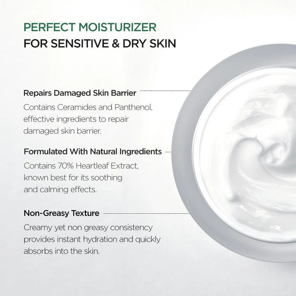 Cremă Intens Calmantă cu 70% Heartleaf + Ceramide