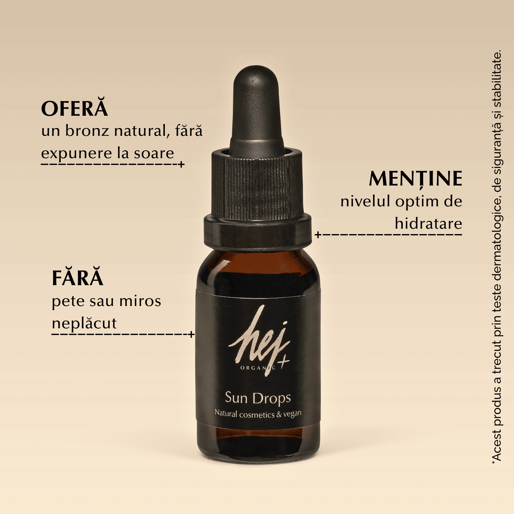 HEJ+ - Picături Autobronzante pentru Față cu DHA și Aloe Vera