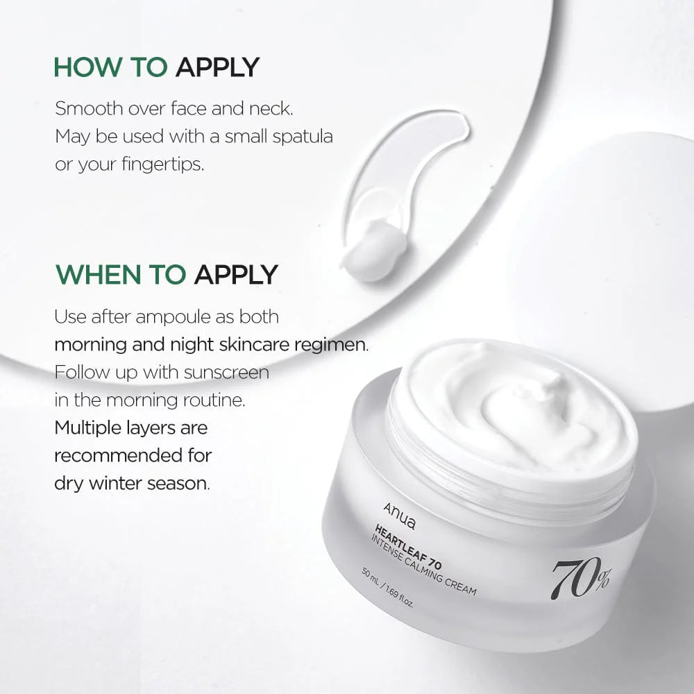 Cremă Intens Calmantă cu 70% Heartleaf + Ceramide
