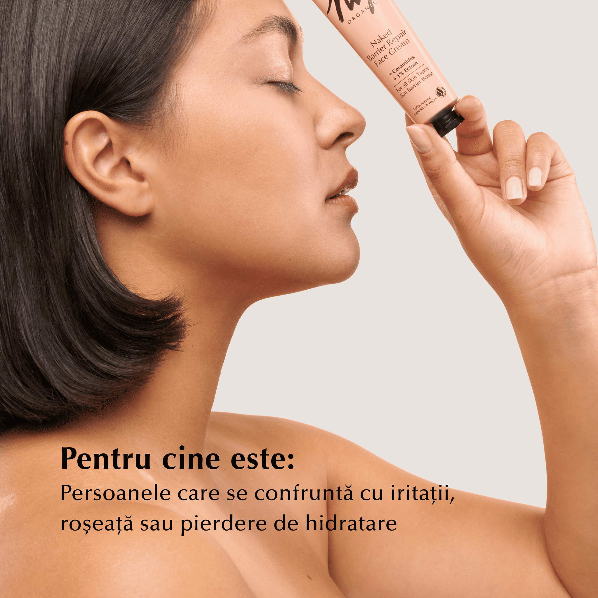 NAKED - Cremă Reparatoare pentru Bariera Pielii cu Ceramide, Ectoin și Fermente