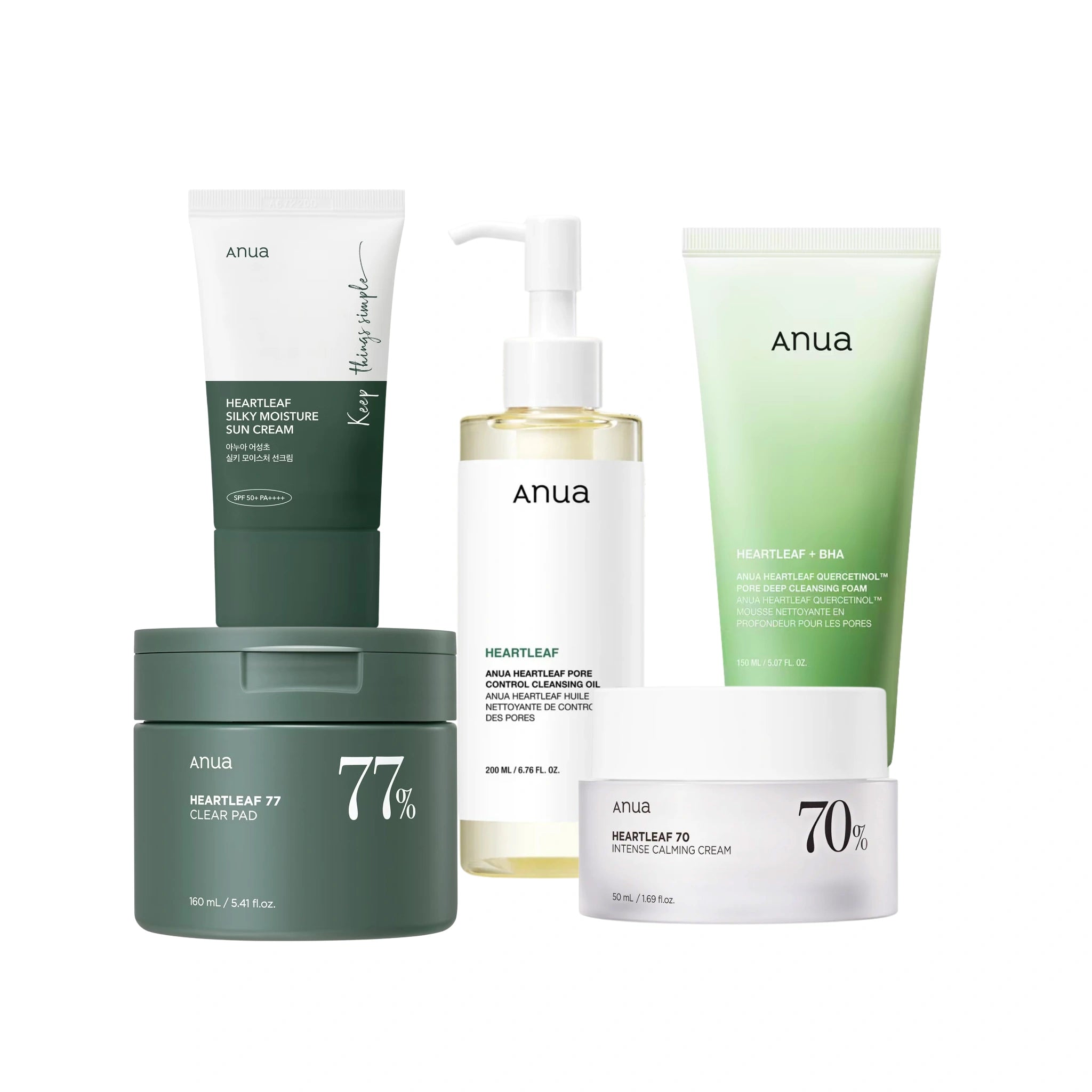 Set Calmant cu Heartleaf pentru Curățare, Tonifiere și Hidratare