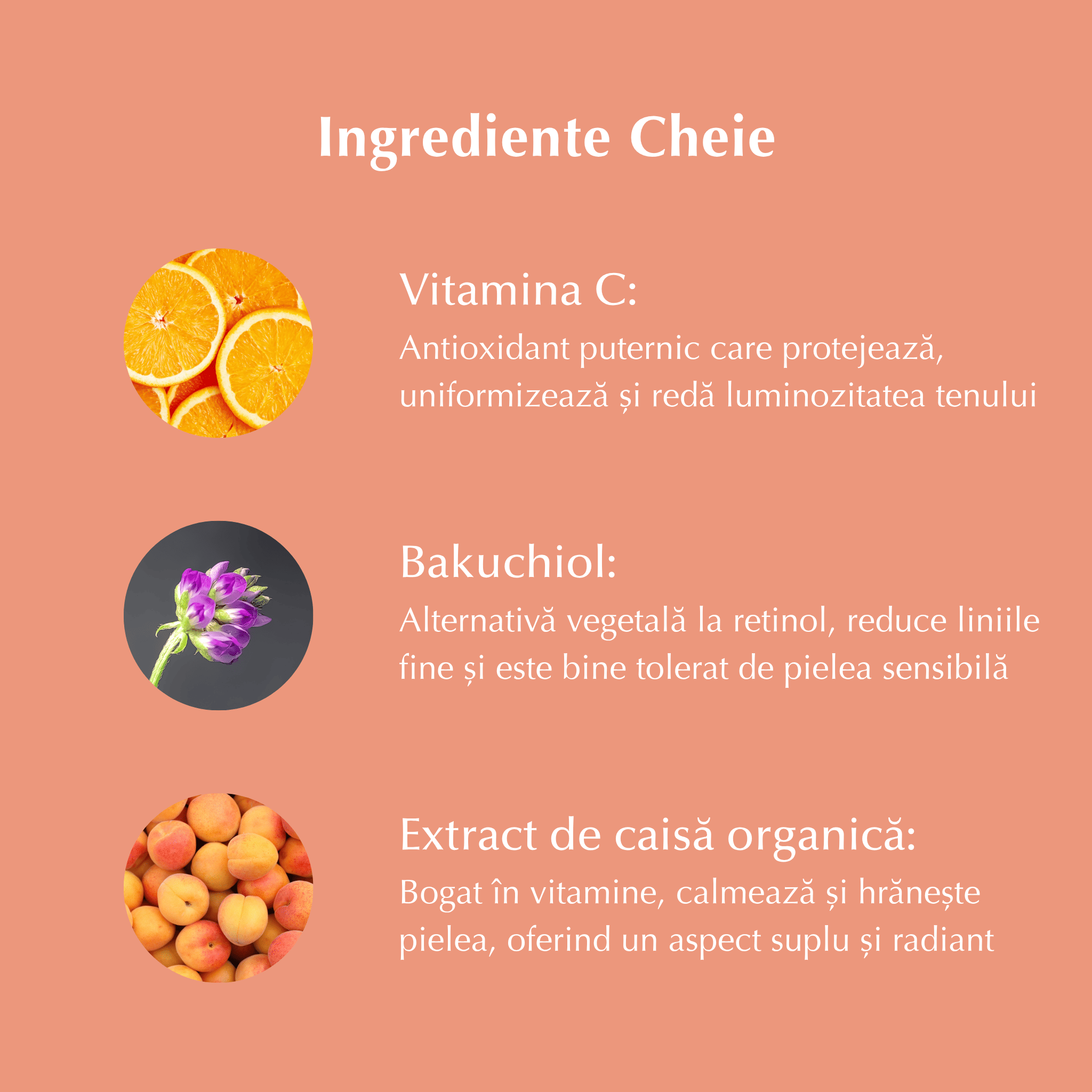 NAKED - Ser Iluminator cu Vitamina C, Bakuchiol și Caise Organice