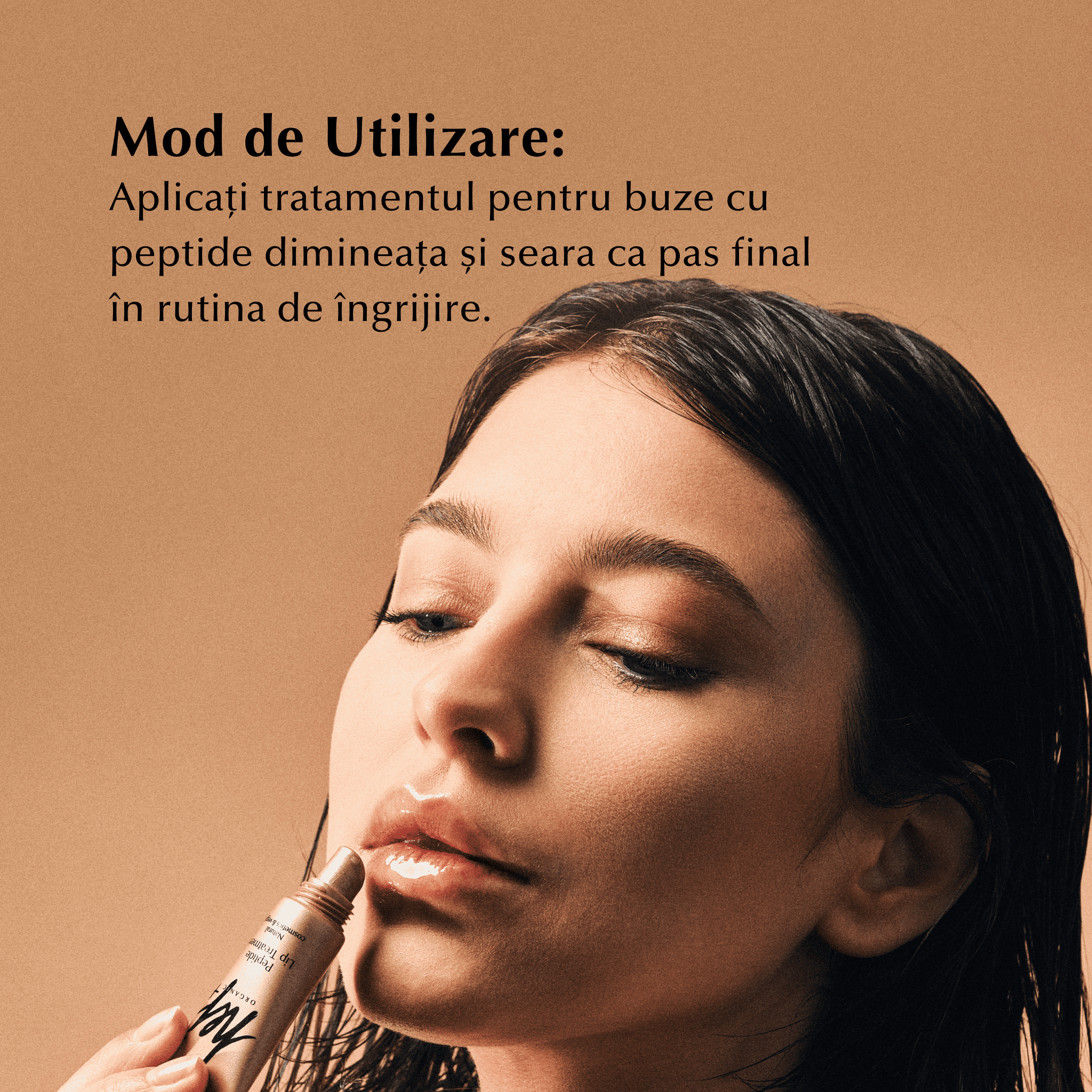 HEJ+ - Tratament pentru Buze cu Peptide, Unt de Shea și Ulei de Ricin