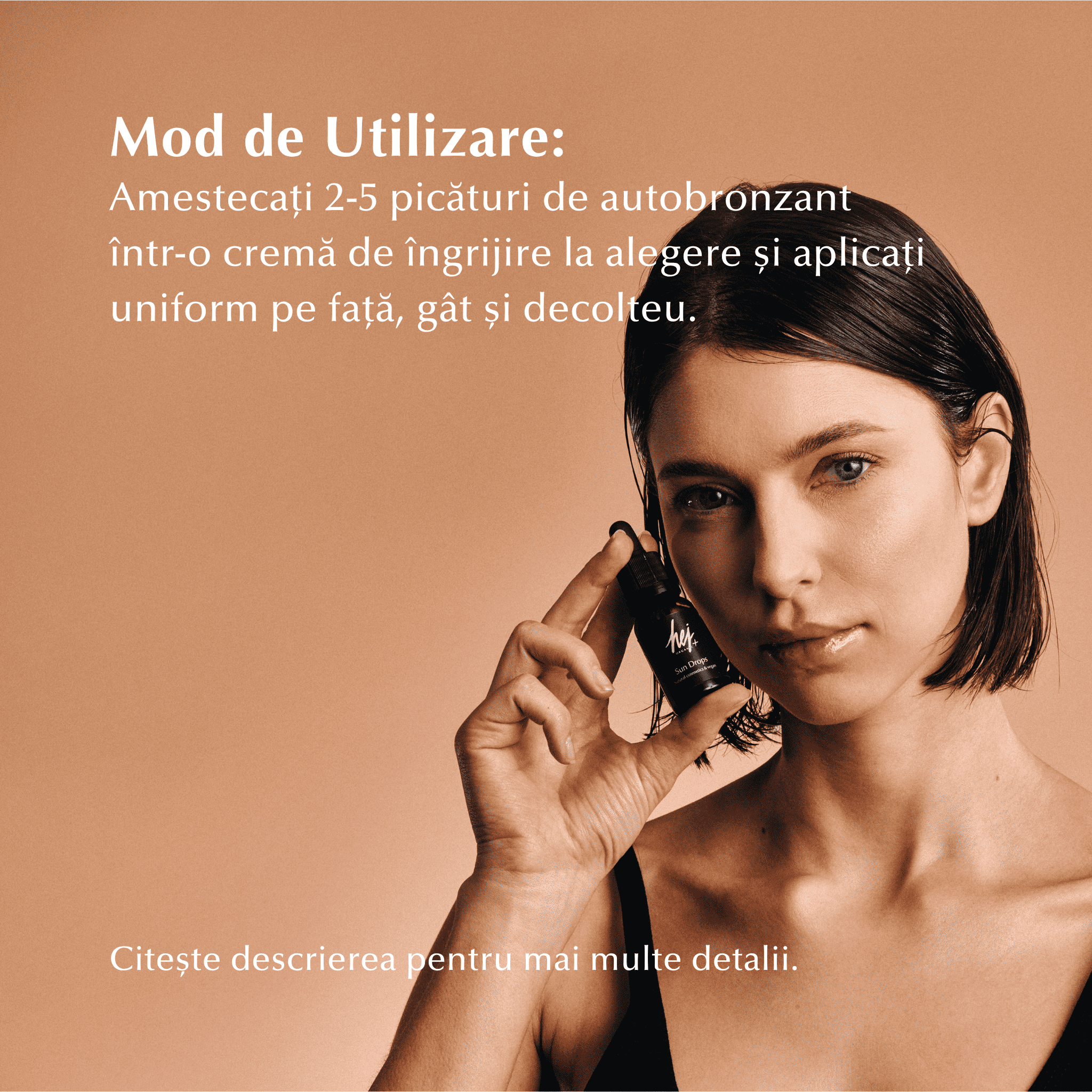 HEJ+ - Picături Autobronzante pentru Față cu DHA și Aloe Vera