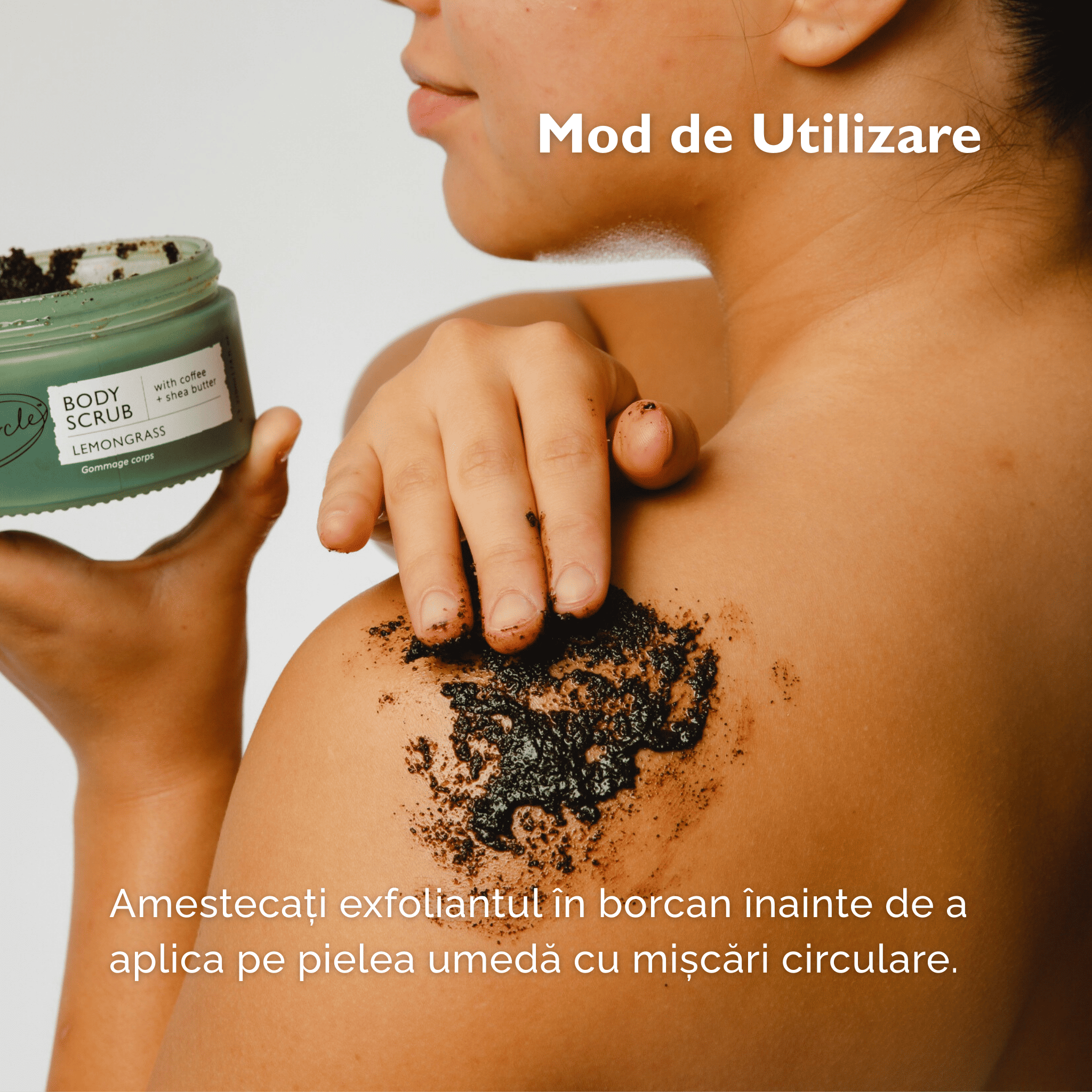 Exfoliant de Corp cu Cafea și Lemongrass – Revitalizare și Hidratare