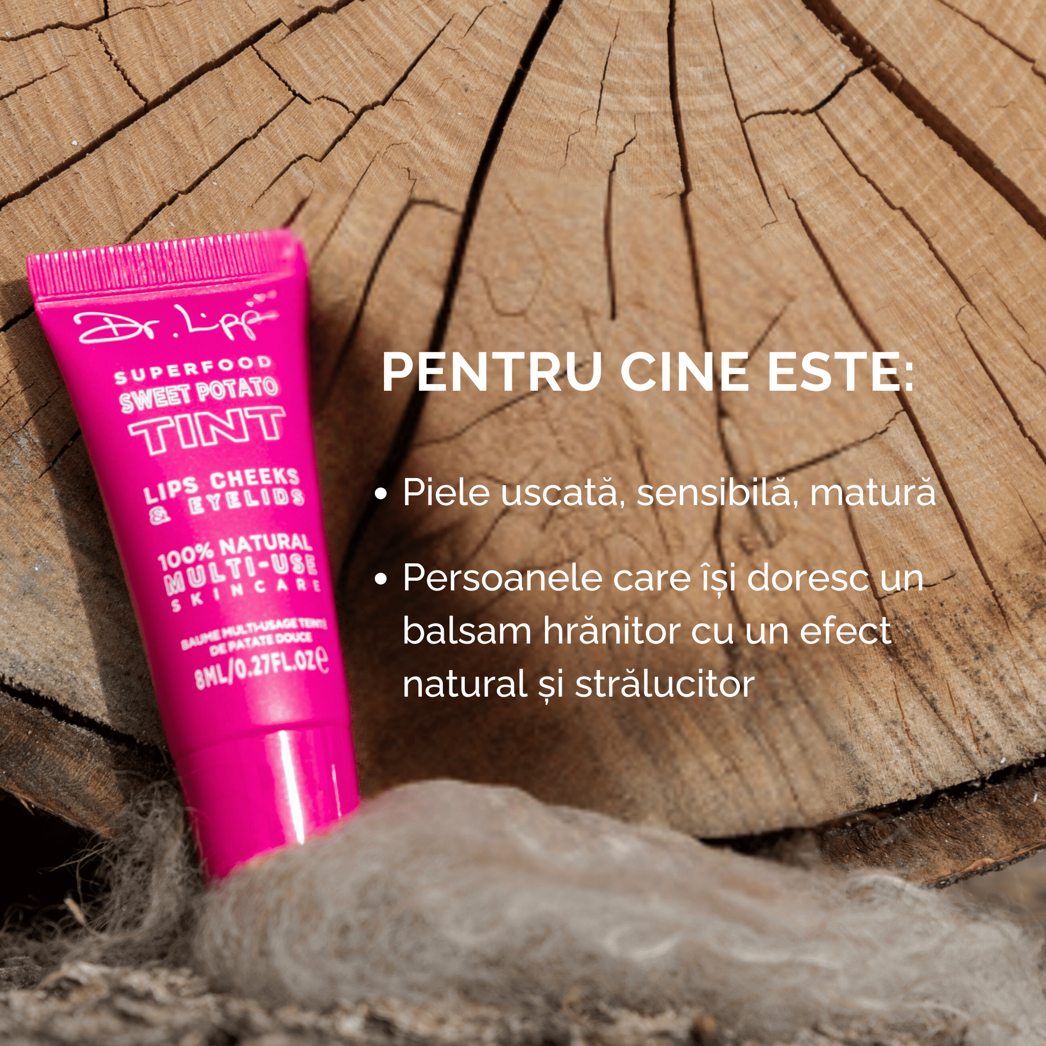 Balsam Hidratant pentru Buze 4-in-1 cu Cartof Dulce