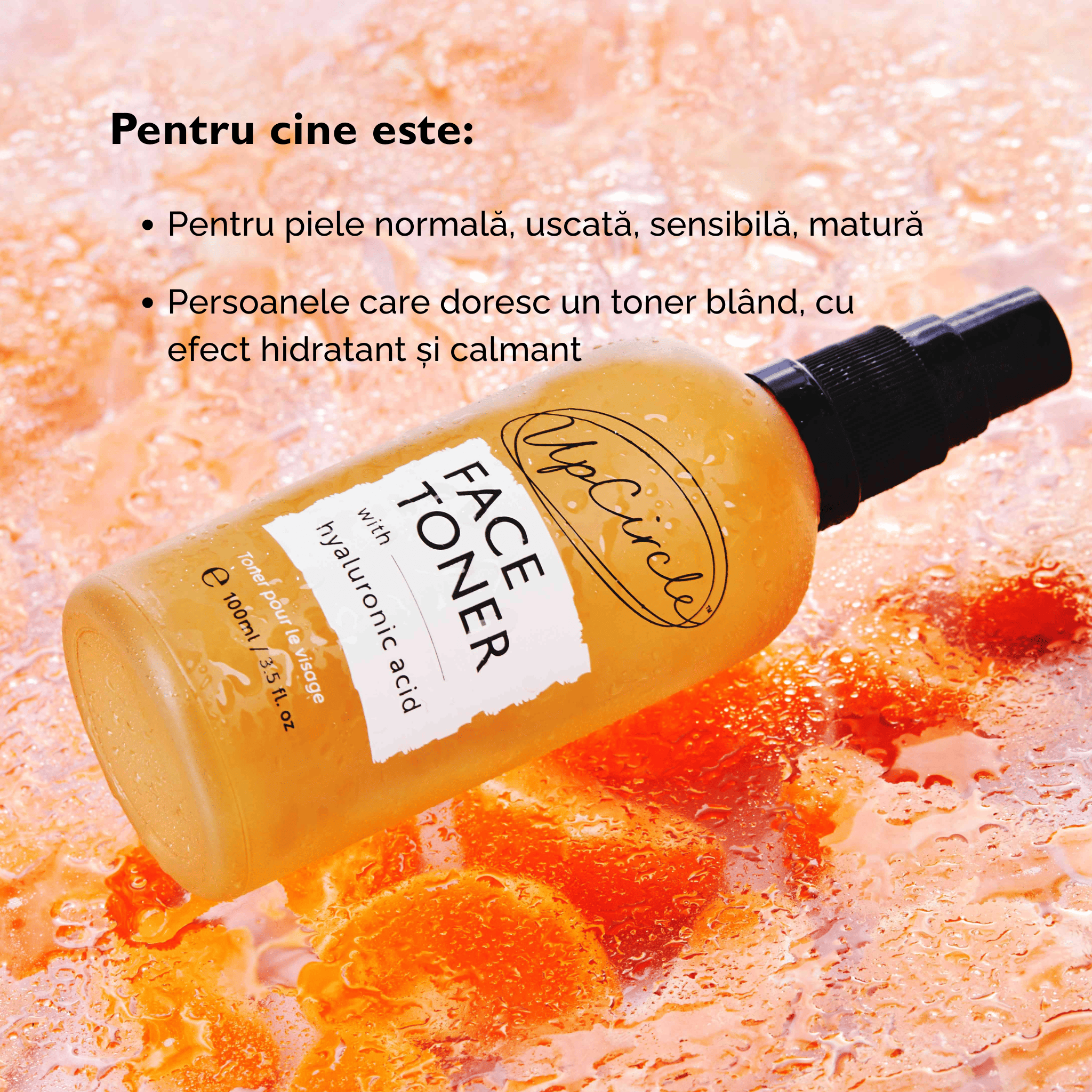 Toner Hidratant pentru Față cu Acid Hialuronic și Mușețel