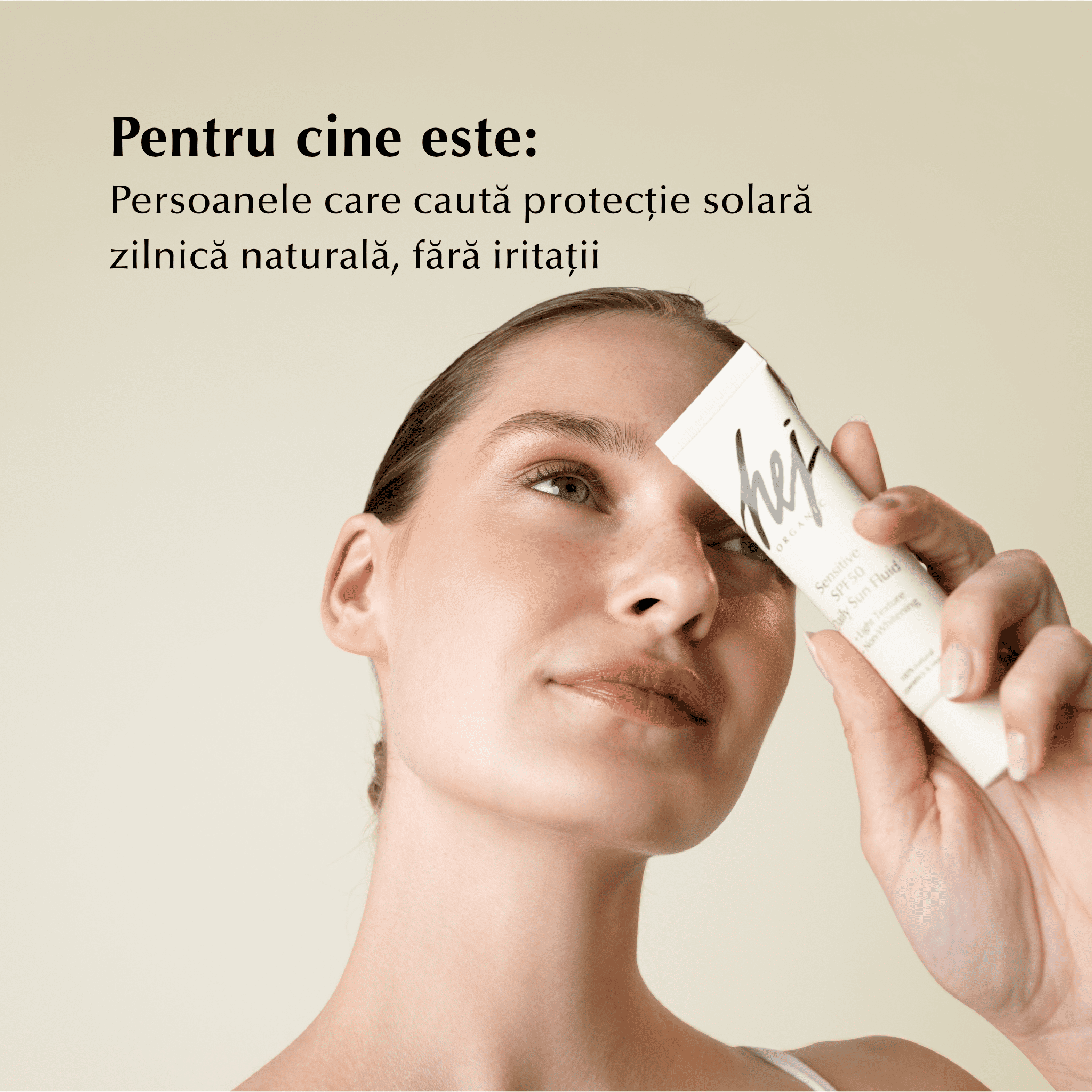 SENSITIVE - Cremă SPF50 cu Filtre Minerale, Ovăz și Mușețel