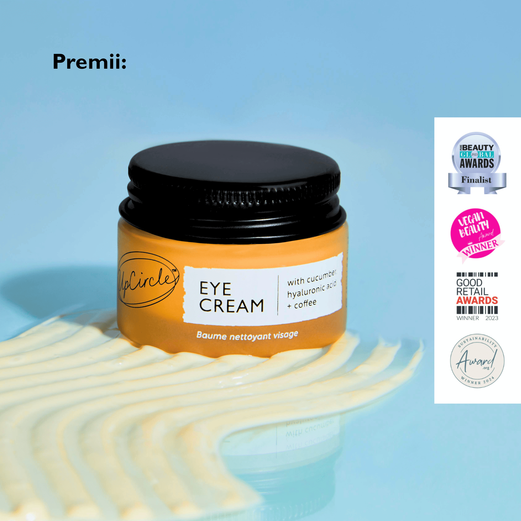 Cremă de Ochi pentru Cearcăne și Linii Fine cu Acid Hialuronic