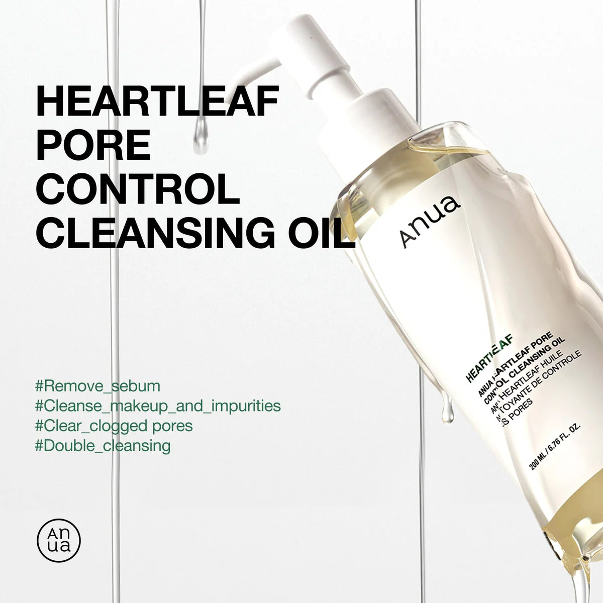Ulei Demachiant Purifiant cu Heartleaf pentru Curățare Profundă