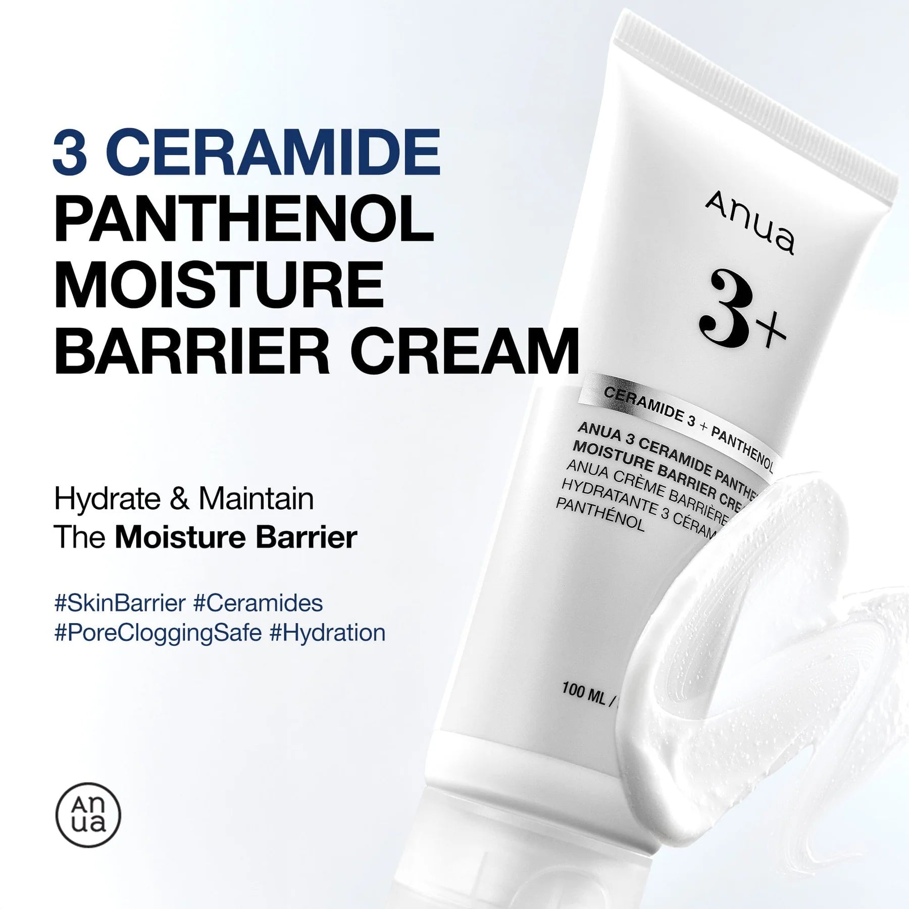 Cremă Hidratantă pentru Bariera Pielii cu 3 Ceramide și Panthenol