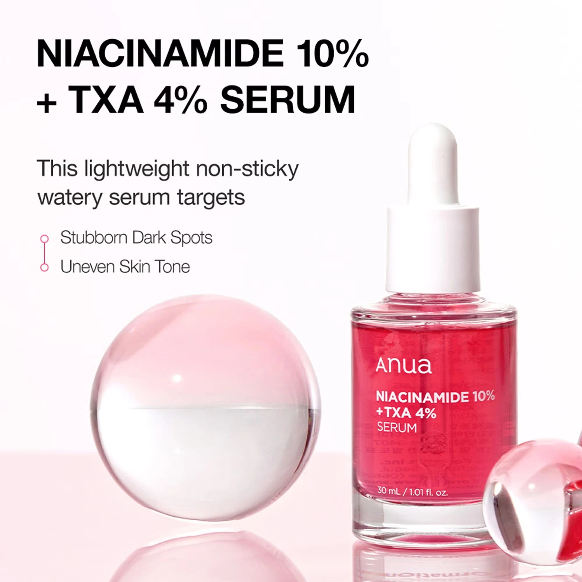 Ser pentru Luminozitate și Textură Uniformă cu 10% Niacinamidă și 4% TXA
