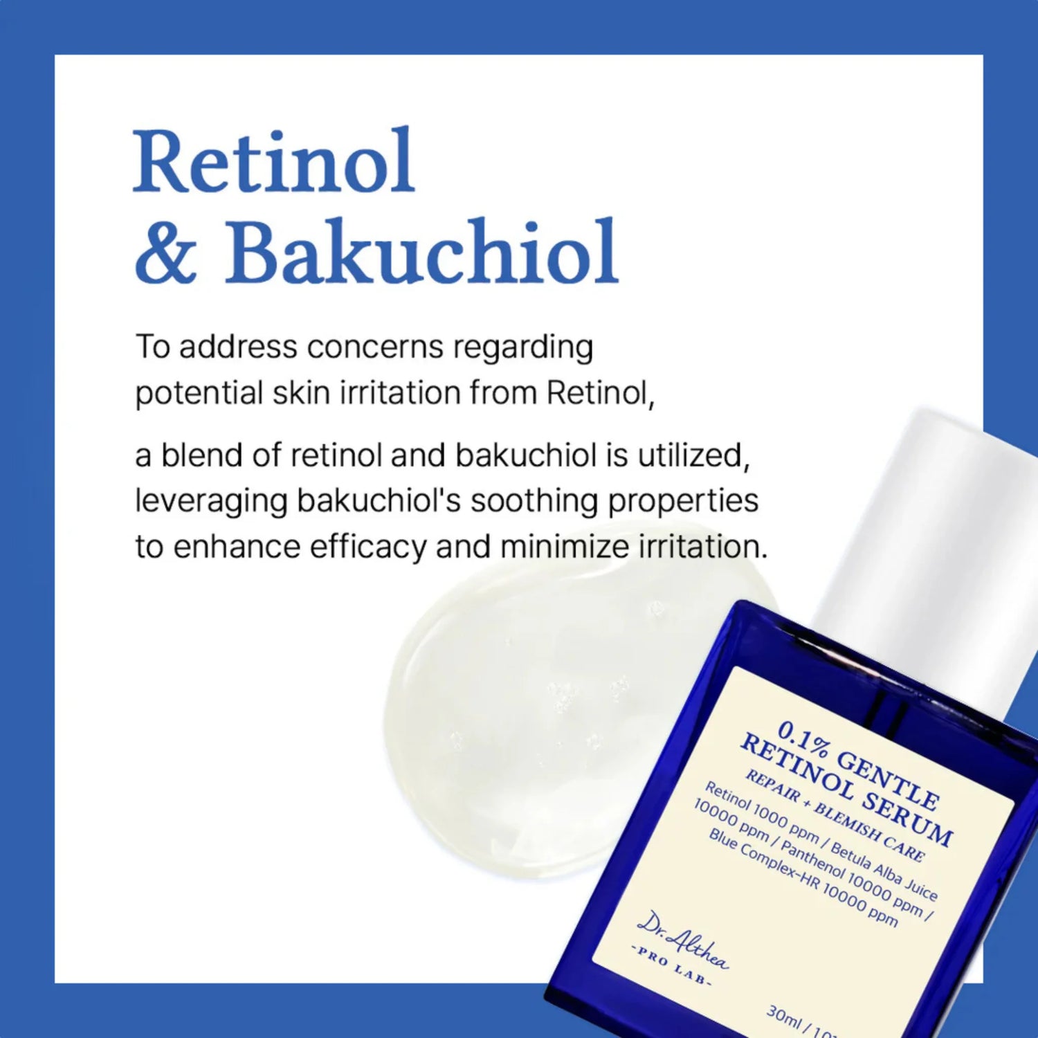 0.1% Gentle Retinol Serum - Ser cu Retinol 0.1% și Bakuchiol pentru Textură Uniformă
