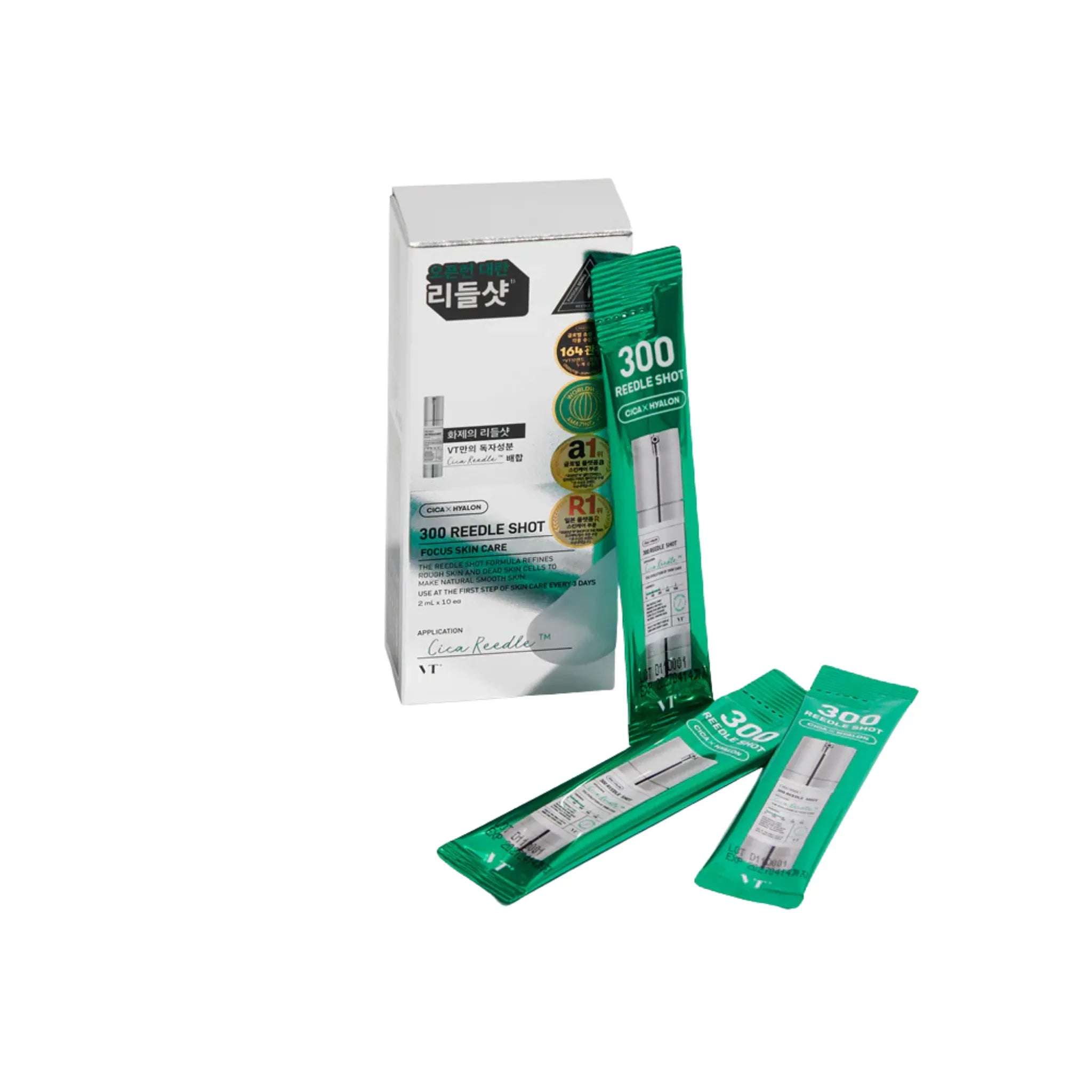 300 Reedle Shot (10 plicuri) - Booster Exfoliant de Călătorie cu Microneedling