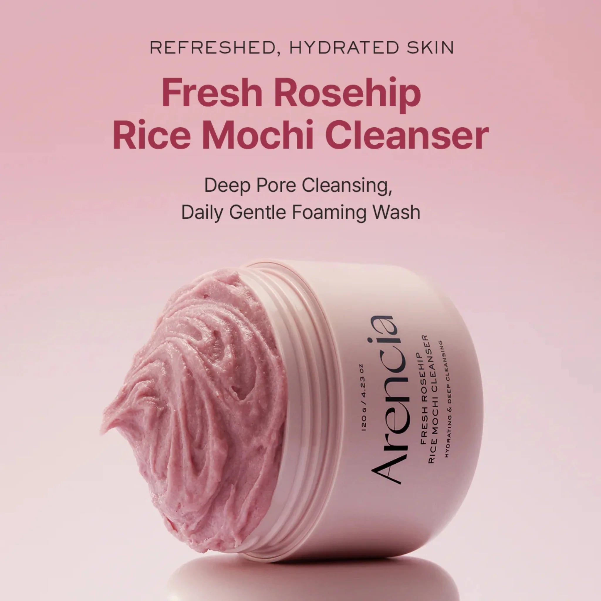 Fresh Rosehip Rice Mochi Cleanser - Gel de Curățare Iluminator cu Măceșe și Orez Tip Mochi