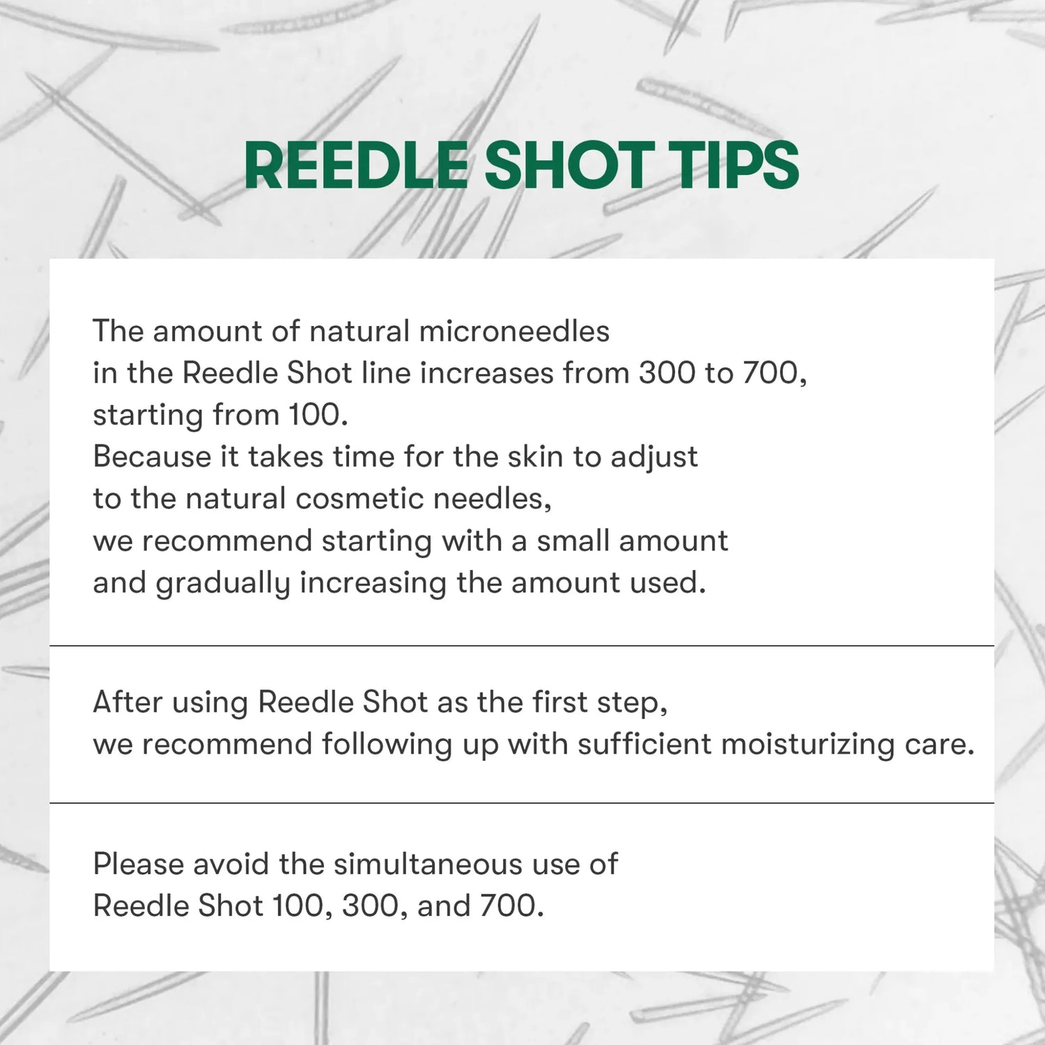 100 Pro Cica Reedle Shot (10 plicuri) - Booster Calmant Travel Size cu Spicule pentru Ten Sensibil
