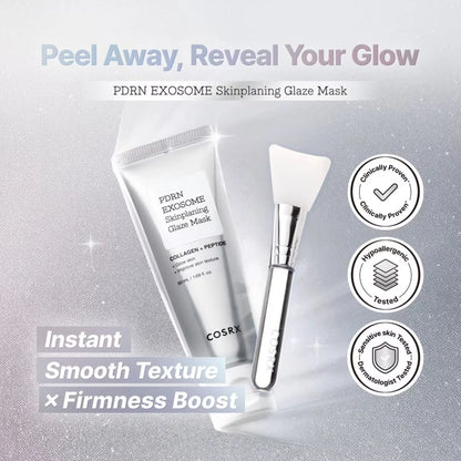 PDRN Exosome Skinplaning Glaze Mask - Mască Peel-Off cu PDRN și Exozomi pentru Glow și Fermitate
