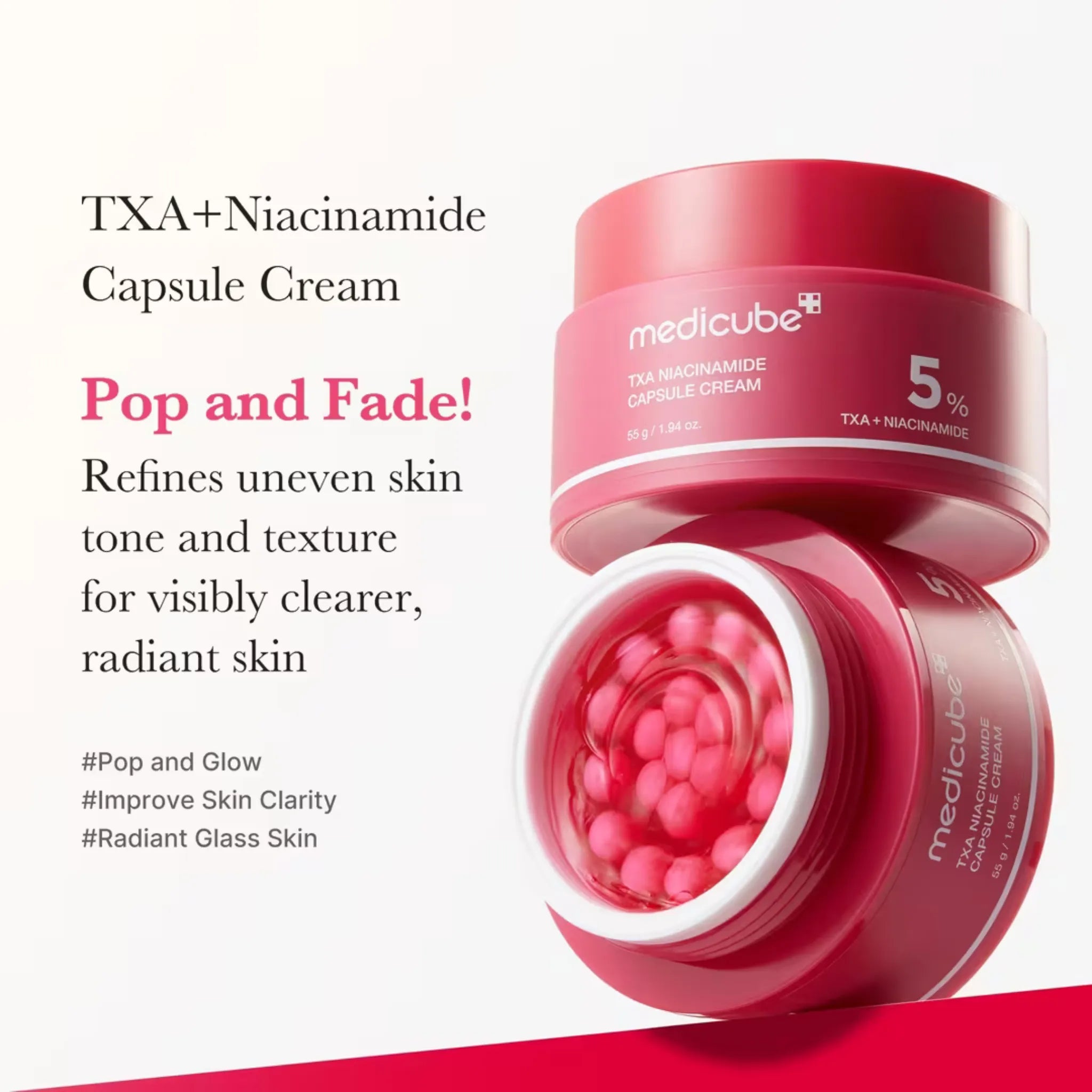 TXA Niacinamide Capsule Cream - Cremă cu Capsule TXA și Niacinamidă pentru Uniformizarea Tonului