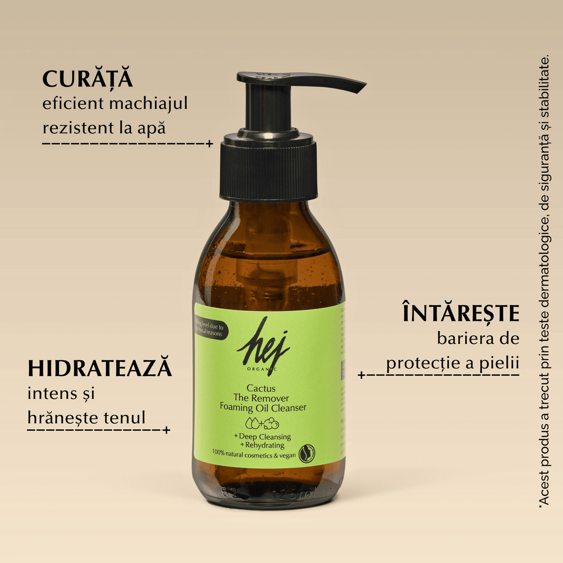 CACTUS - Ulei Demachiant Natural cu Cactus, Squalane și Vitamina E
