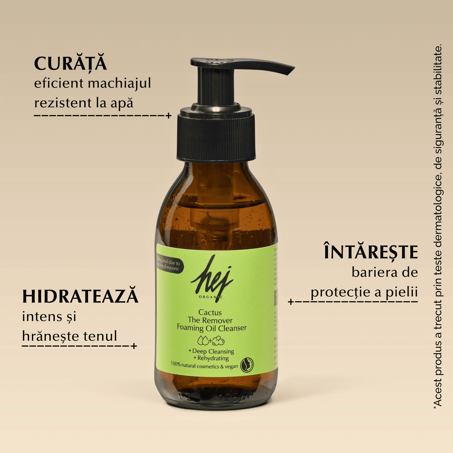 CACTUS - Ulei Demachiant Natural cu Cactus, Squalane și Vitamina E