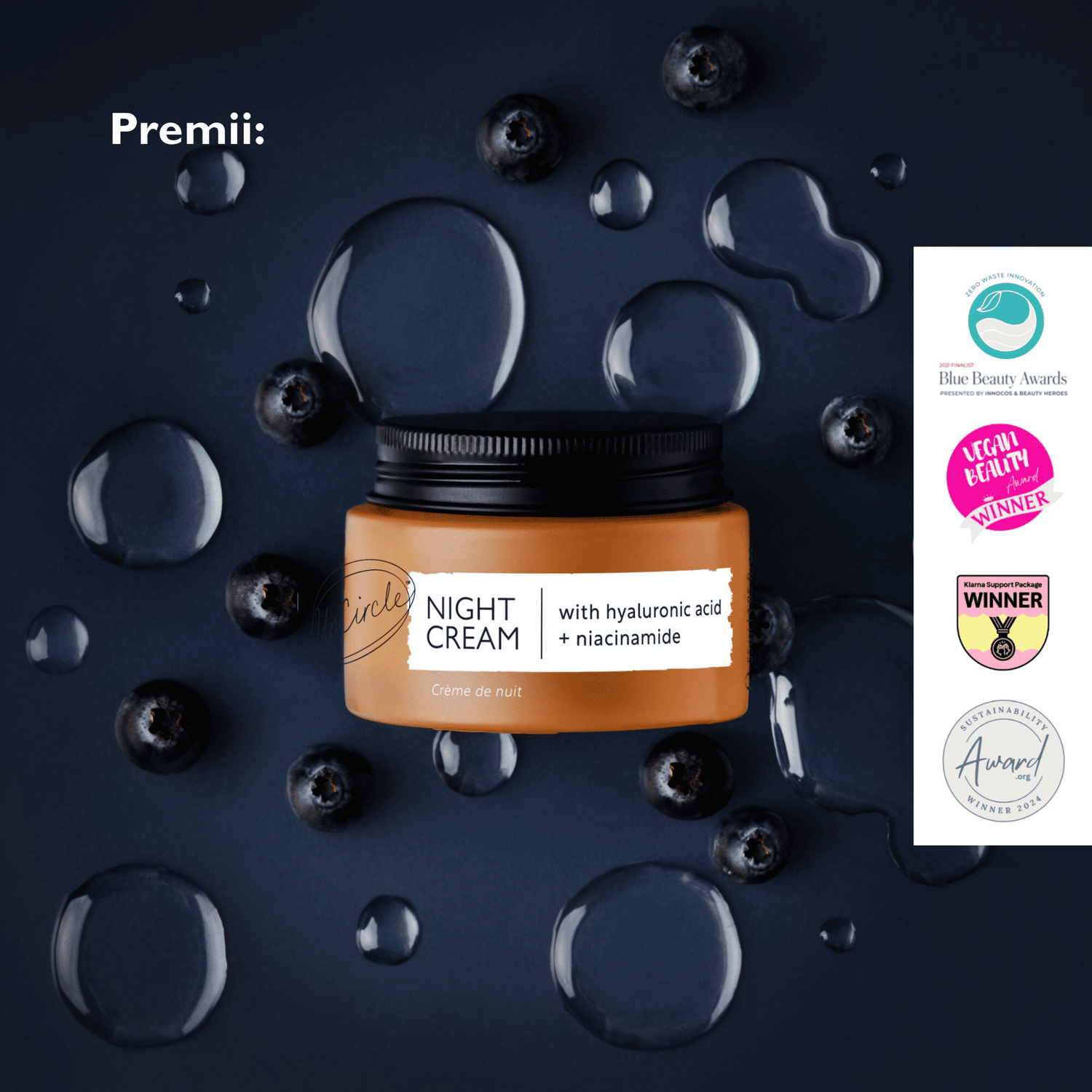 Cremă de Noapte Regenerantă cu Acid Hialuronic + Niacinamide