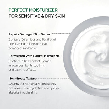 Cremă Intens Calmantă cu 70% Heartleaf + Ceramide