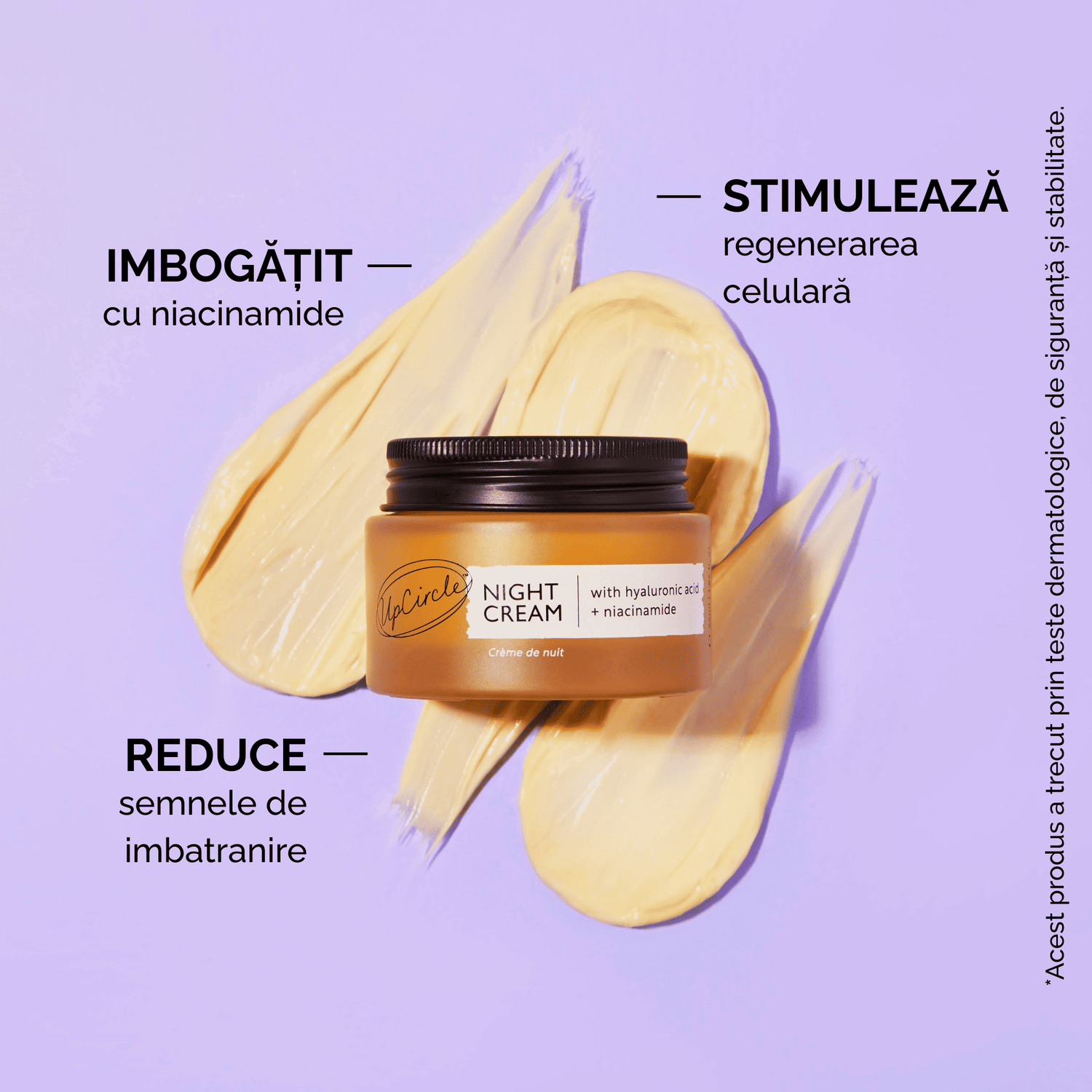 Cremă de Noapte Regenerantă cu Acid Hialuronic + Niacinamide