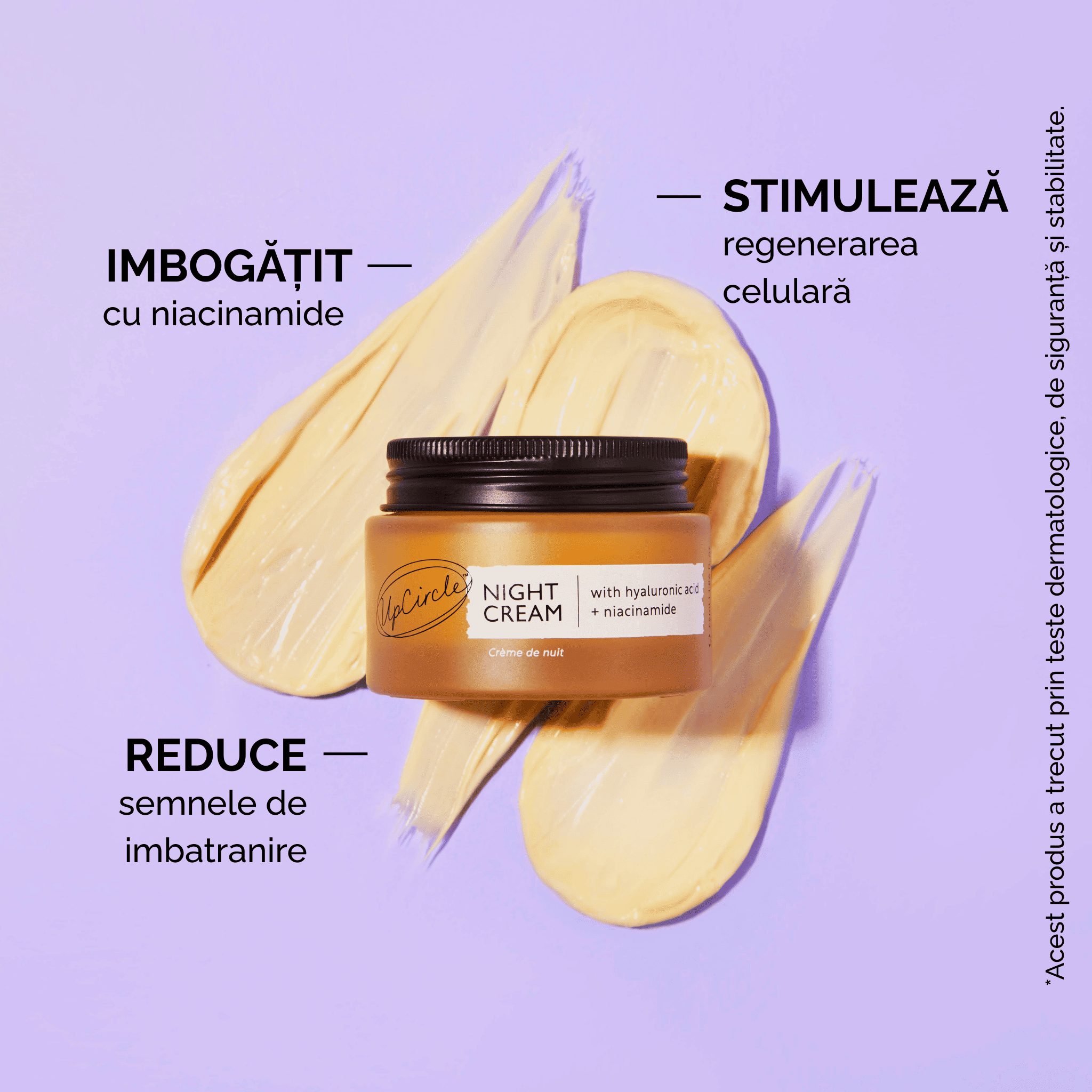Cremă de Noapte Regenerantă cu Acid Hialuronic + Niacinamide
