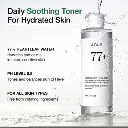 Toner Calmant și Hidratant cu 77% Extract de Heartleaf