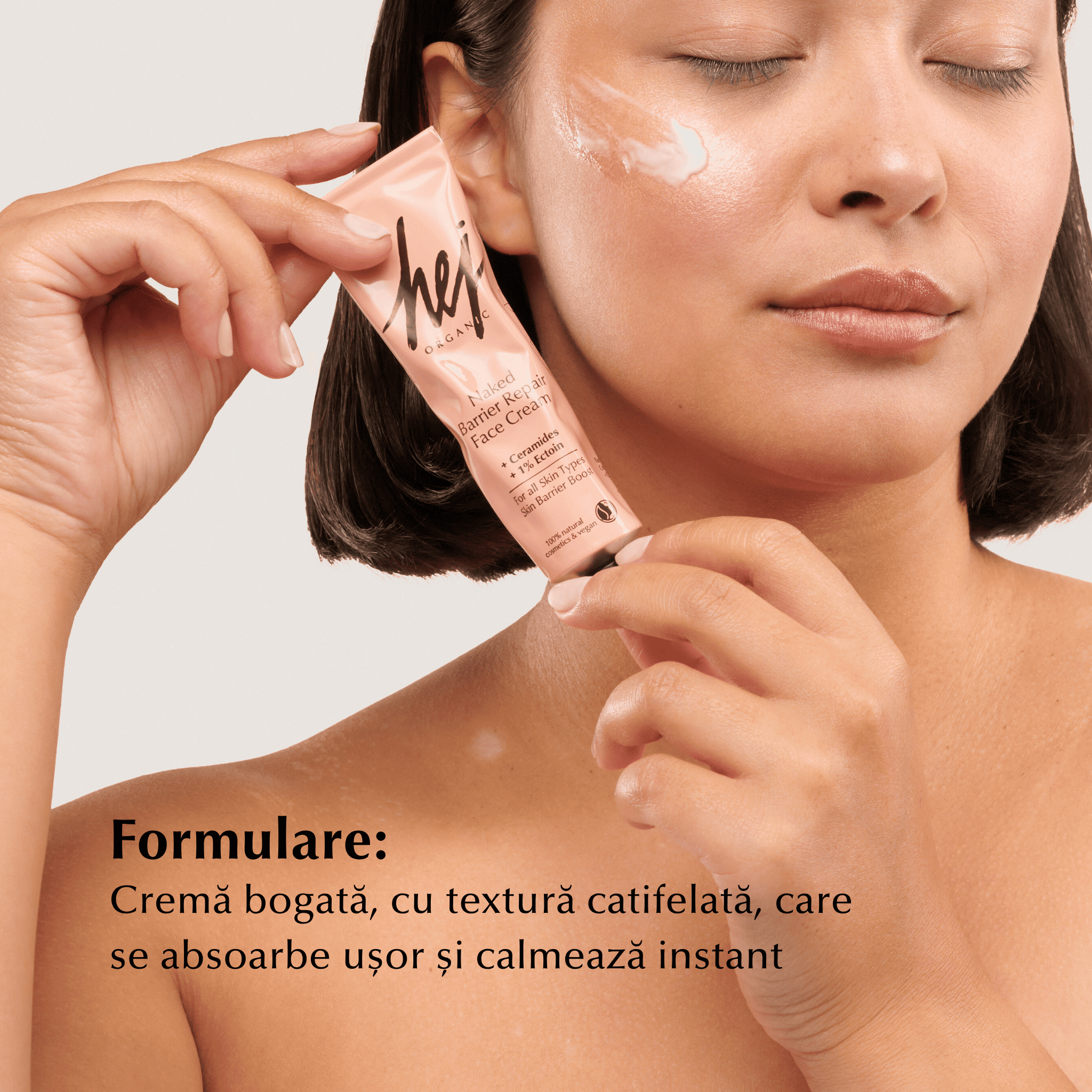 NAKED - Cremă Reparatoare pentru Bariera Pielii cu Ceramide, Ectoin și Fermente