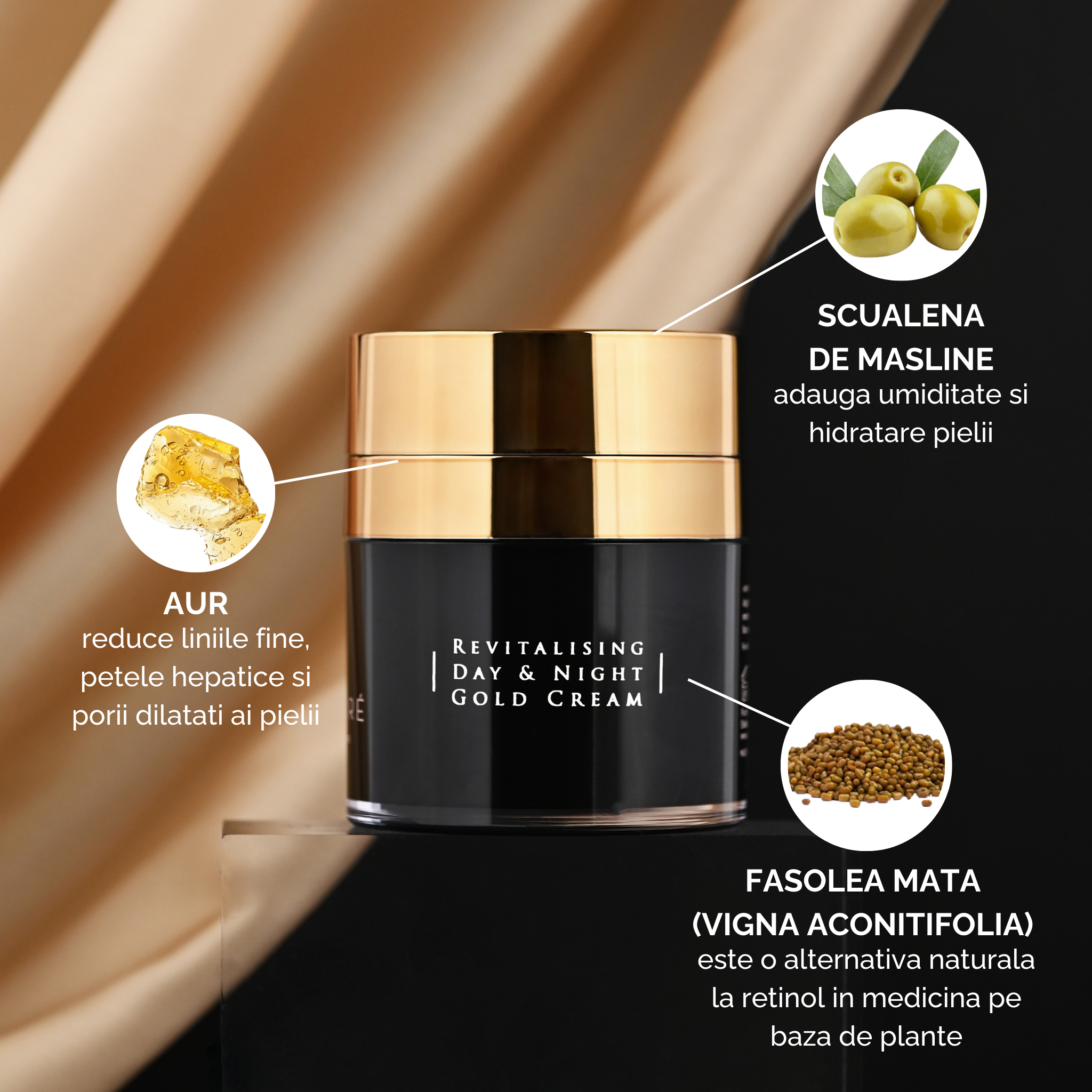 Crema Revitalizanta de Zi &amp; Noapte cu Aur