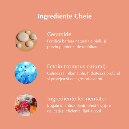 NAKED - Cremă Reparatoare pentru Bariera Pielii cu Ceramide, Ectoin și Fermente