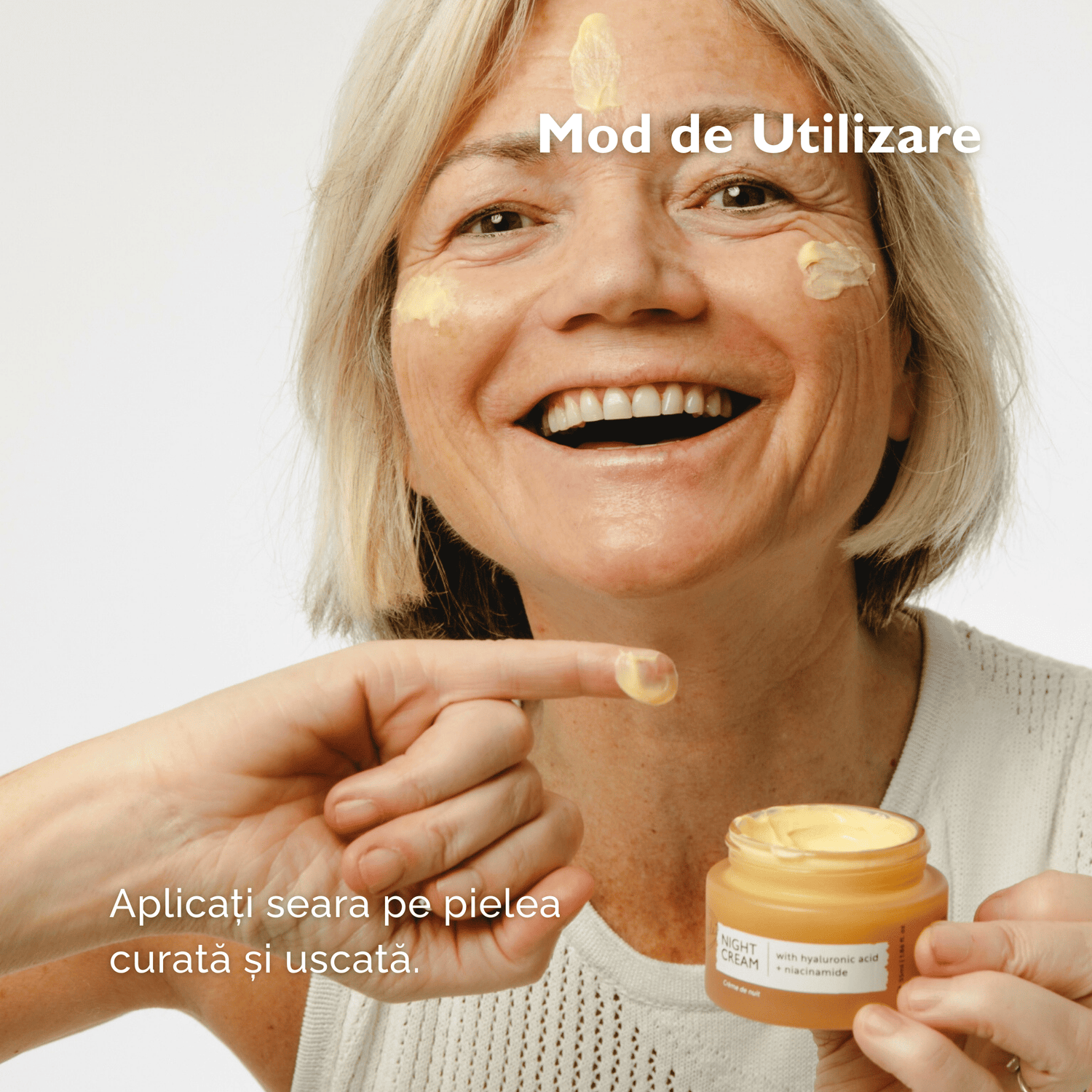 Cremă de Noapte Regenerantă cu Acid Hialuronic + Niacinamide