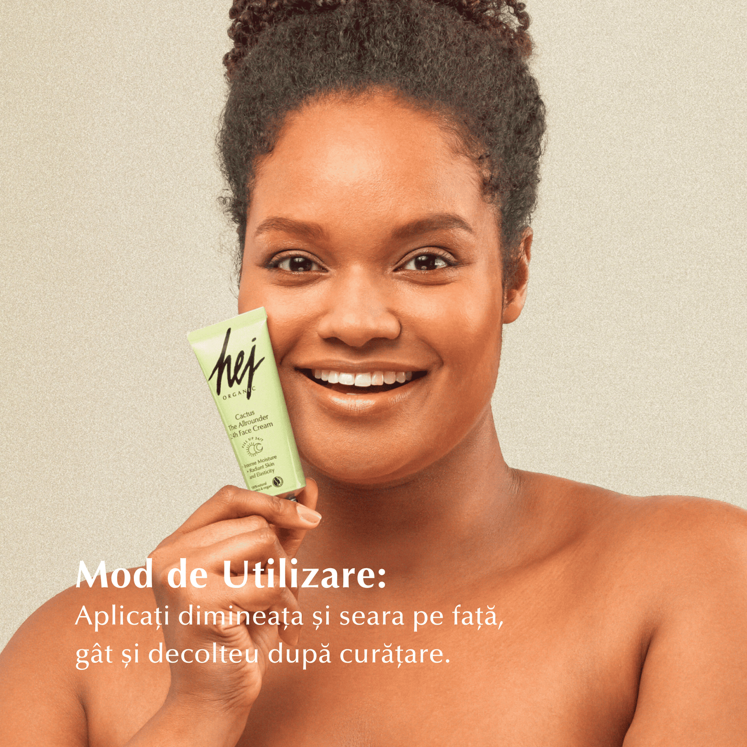 CACTUS - Cremă de Față 24h cu Cactus, Acid Hialuronic și Aloe Vera