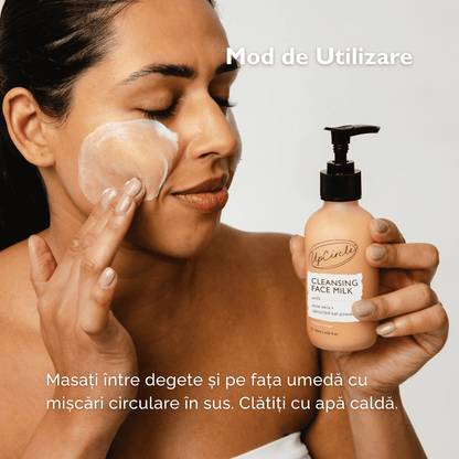 Lapte Demachiant cu Pudră de Ovăz și Aloe Vera