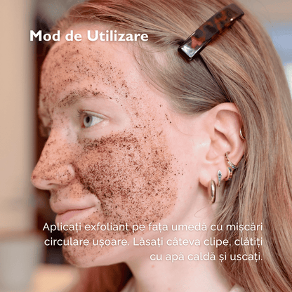 Scrub Exfoliant pentru Acnee cu Cafea și Ulei de Rozmarin