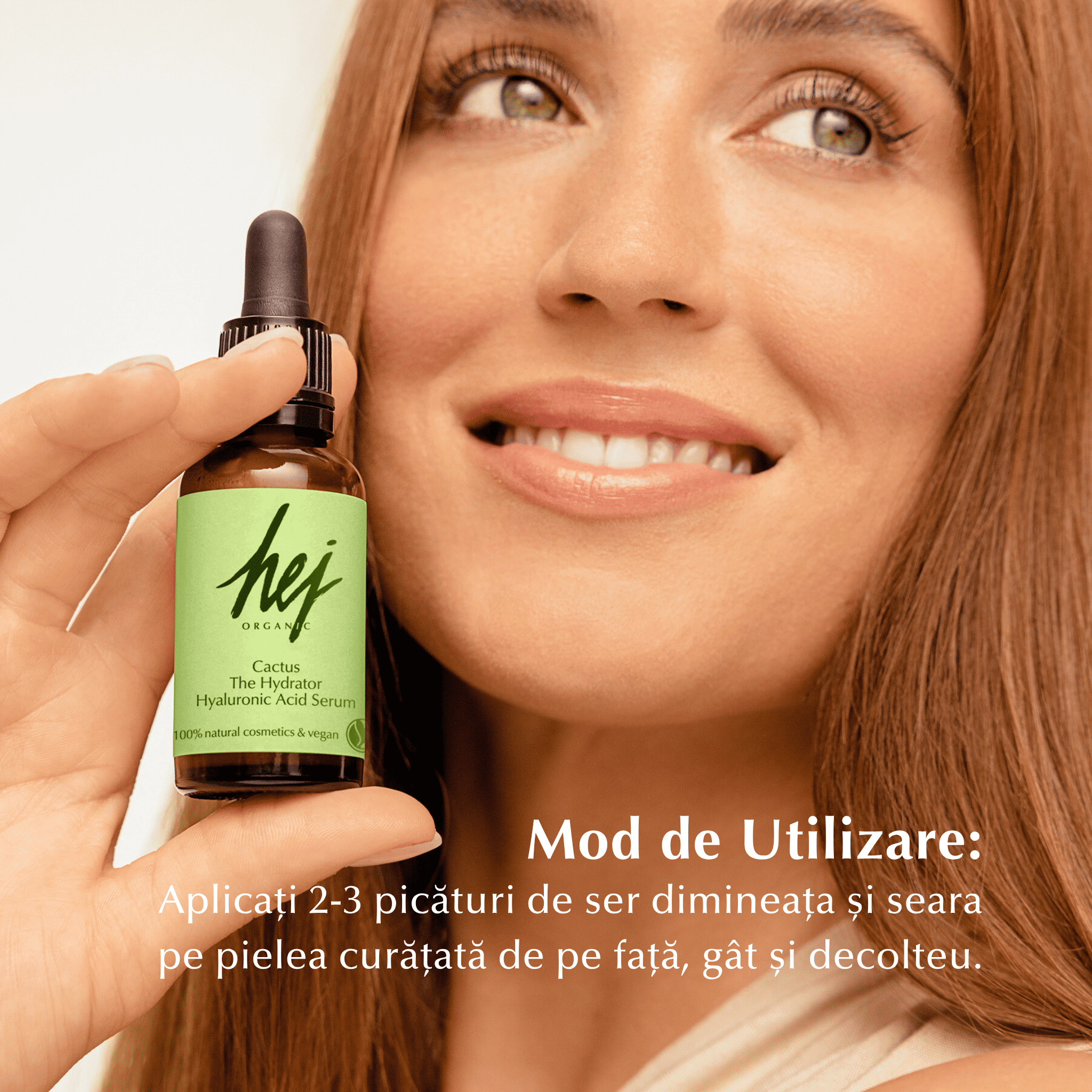 CACTUS - Ser Hidratant cu Acid Hialuronic, Aloe Vera și Cactus