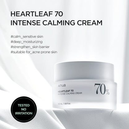 Cremă Intens Calmantă cu 70% Heartleaf + Ceramide