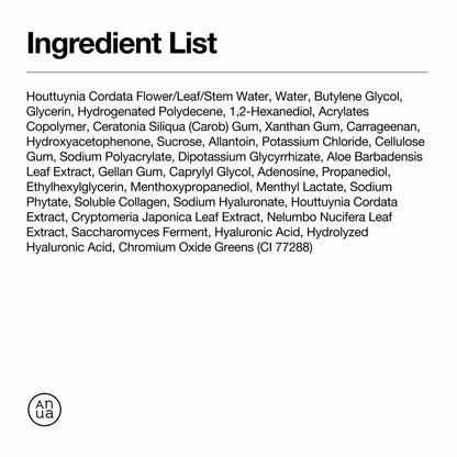 Mască Calmantă cu 70% Heartleaf, Colagen și Acid Hialuronic