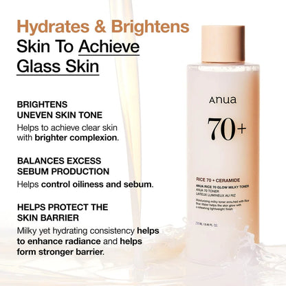 Toner Iluminator Cu 70% Apă de Orez și Ceramide